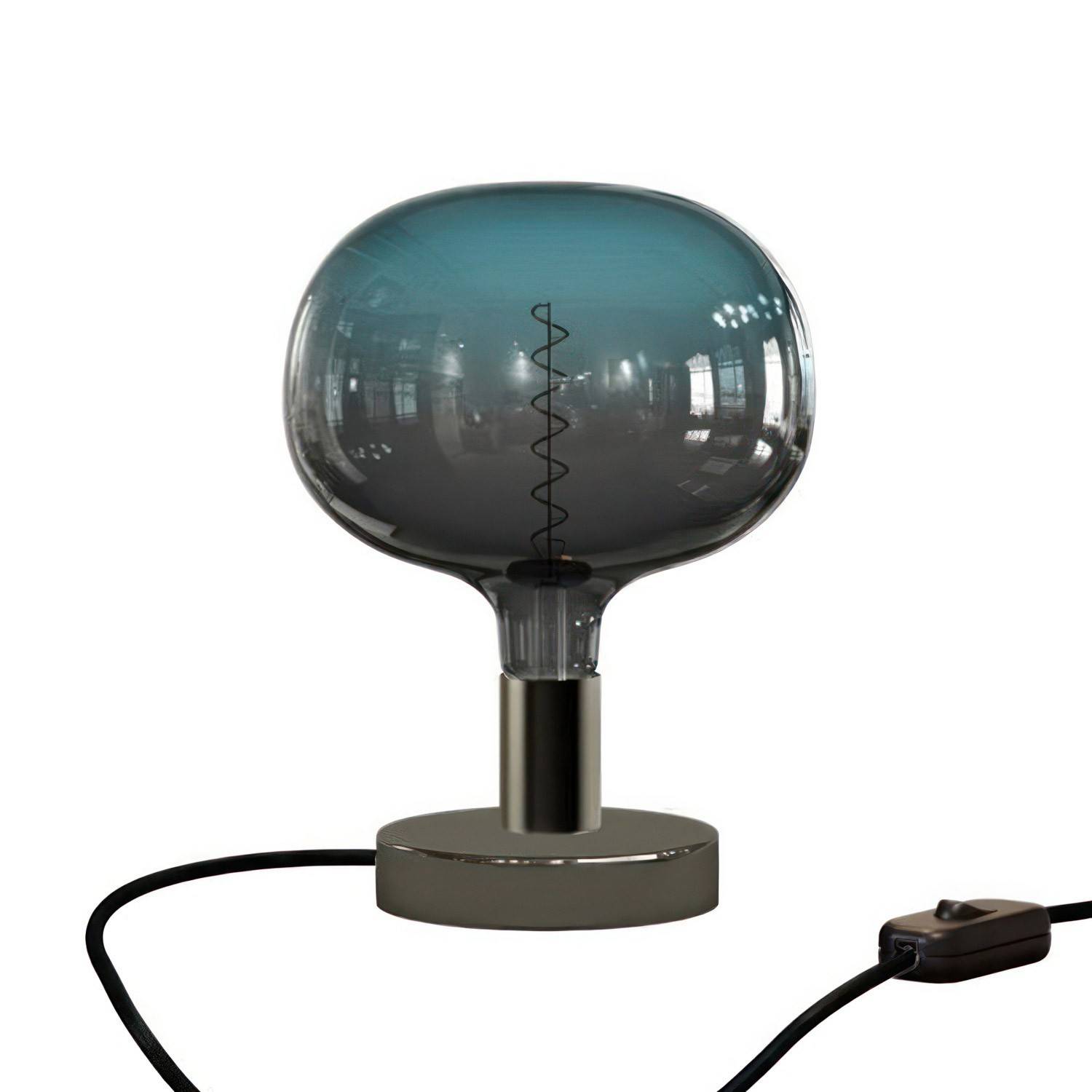 Metalowa lampa  stołowa Lampa Posaluce Cobble z dwubiegunową wtyczką