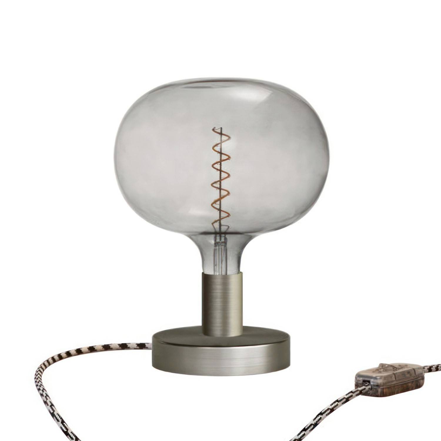 Lampa de masă din metal Posaluce Cobble cu mufă cu două pini