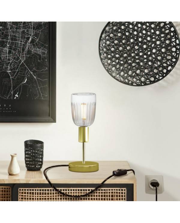 Alzaluce Tiche Metal Table Lamp with two-pin plug