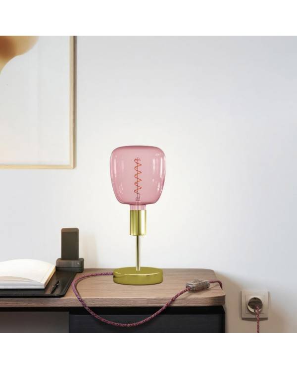 Alzaluce Bona Pastel Metal Table Lamp with two-pin plug