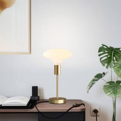 Lampa de masă Alzaluce Idra Metal cu mufă cu două pini