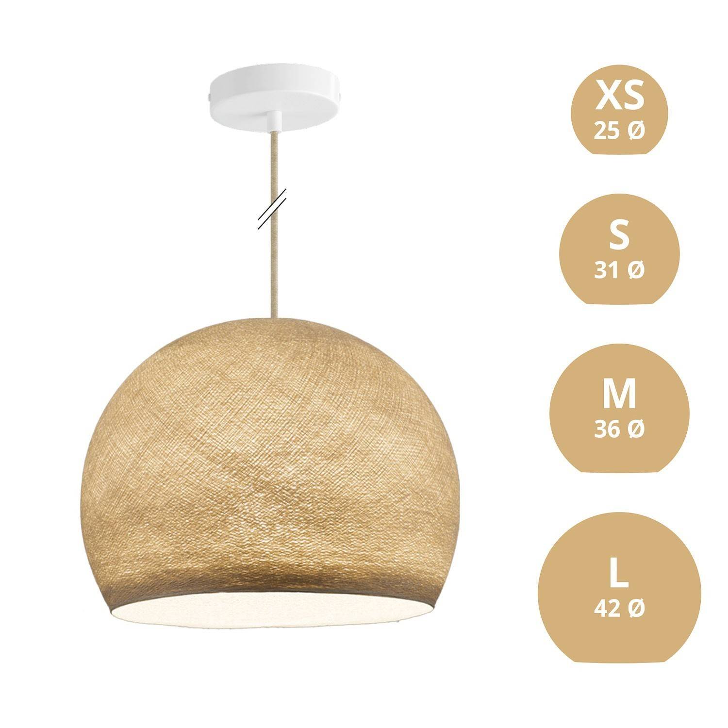 Hanglamp met hangemaakte Dome Lampenkap