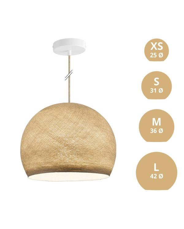 Hanglamp met hangemaakte Dome Lampenkap