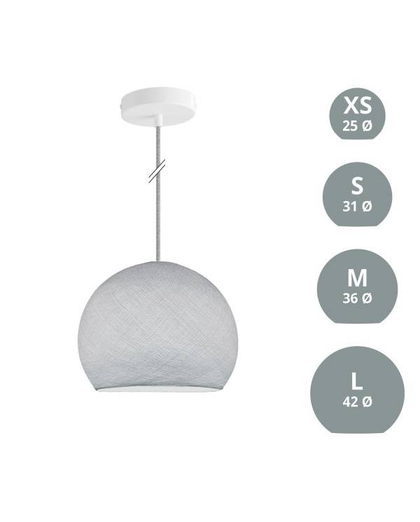 Lampa wisząca z tekstylnym kloszem Dome