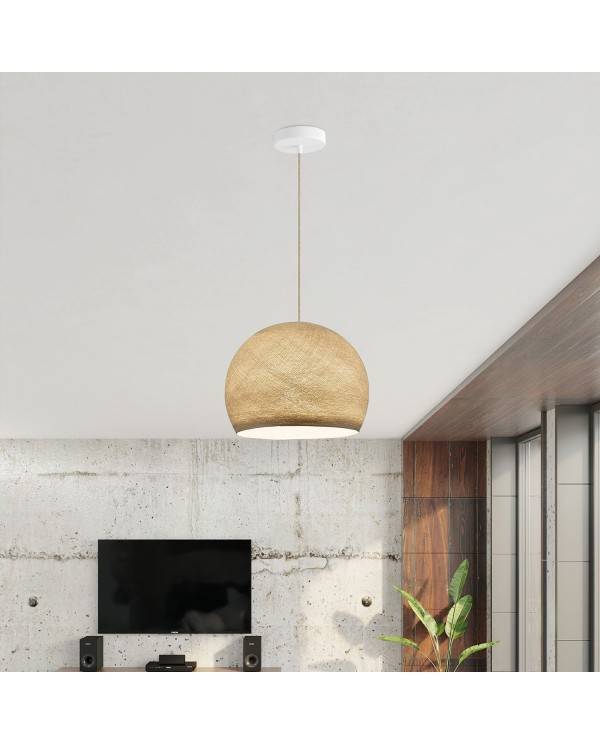 Hanglamp met hangemaakte Dome Lampenkap