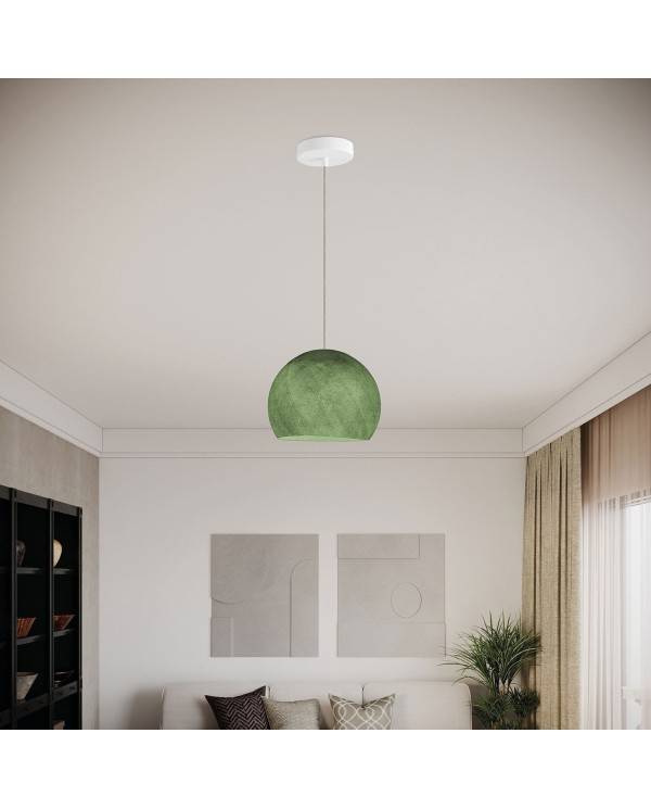 Hanglamp met hangemaakte Dome Lampenkap