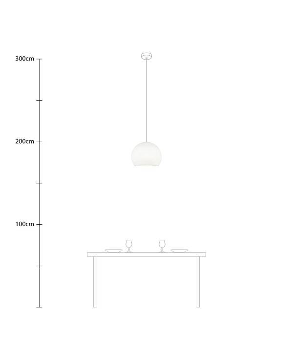 Hanglamp met hangemaakte Dome Lampenkap