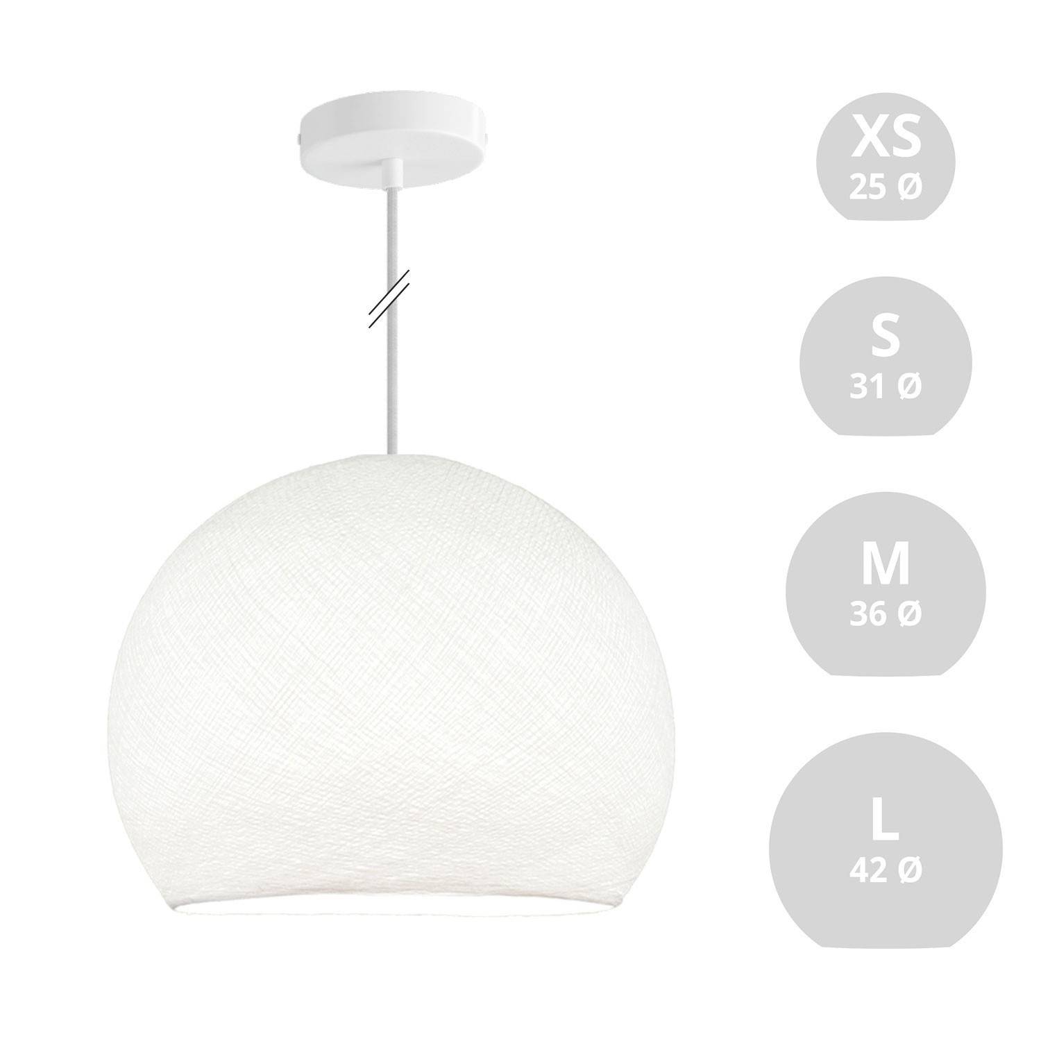 Lampa wisząca z tekstylnym kloszem Dome