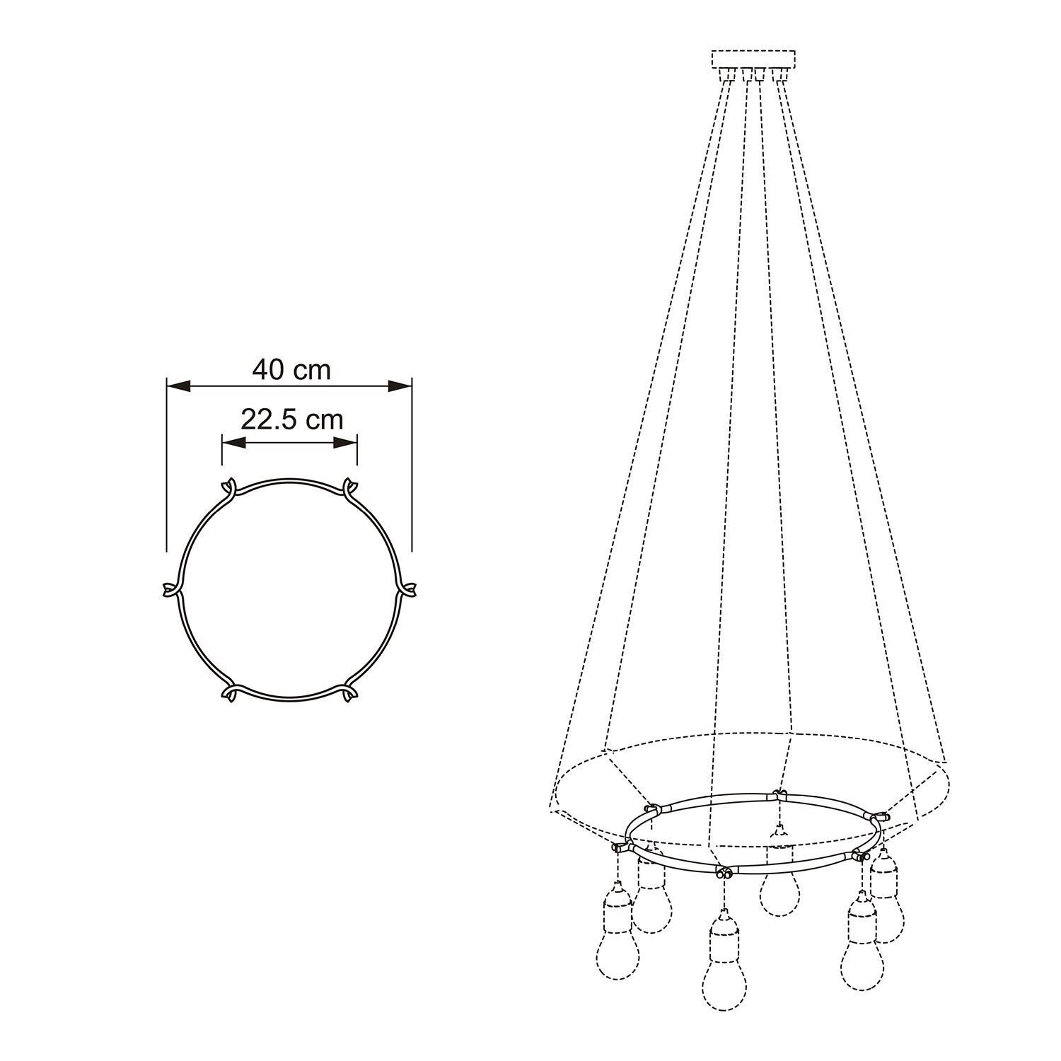 Cage Kruh - kruhová konstrukce pro lampy