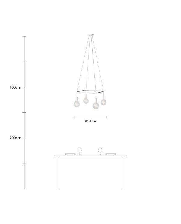 4-faldet Cage Globe Lamp