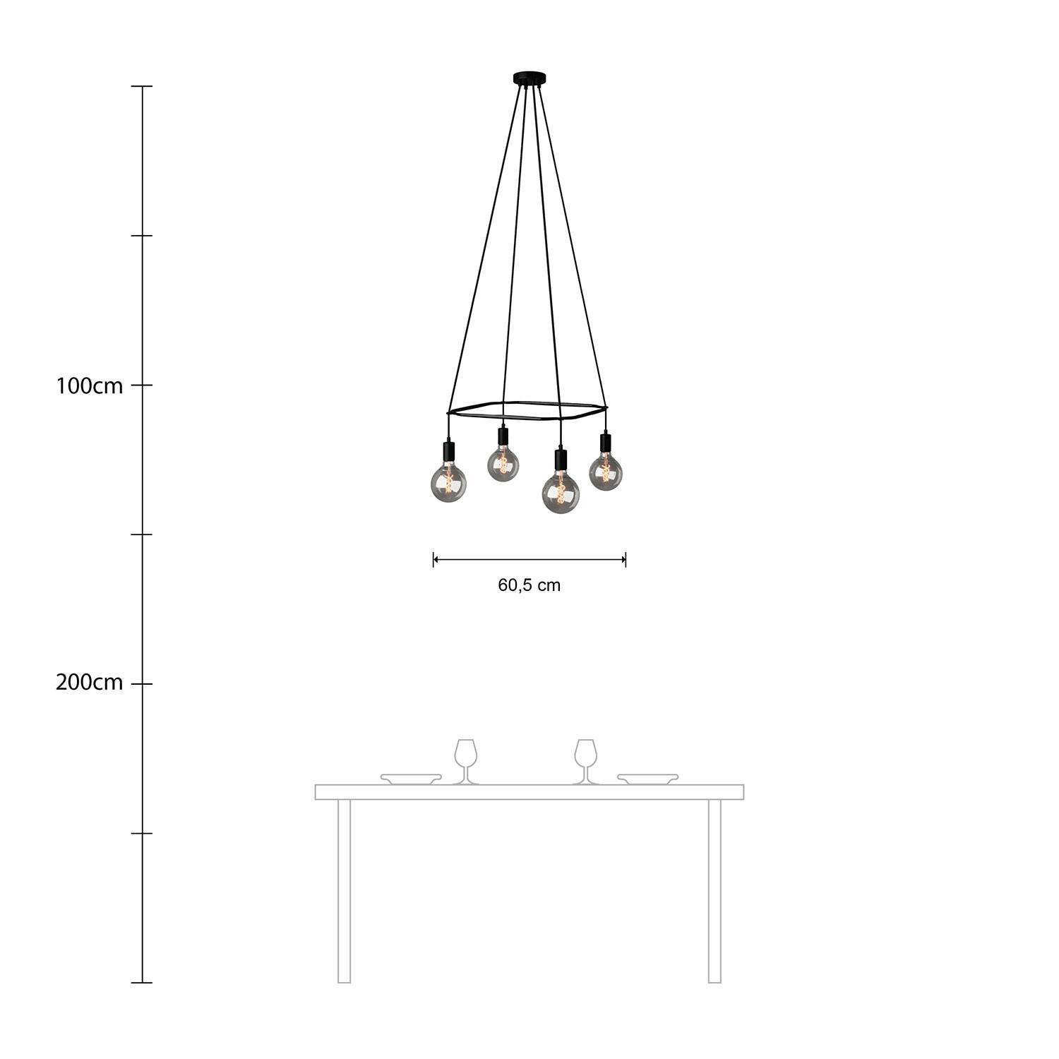 4-faldet Cage Globe Lamp