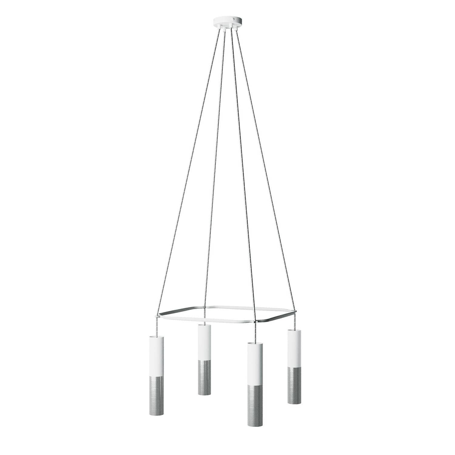 4 Pendels Cage Tub-E14 Split color Lamp