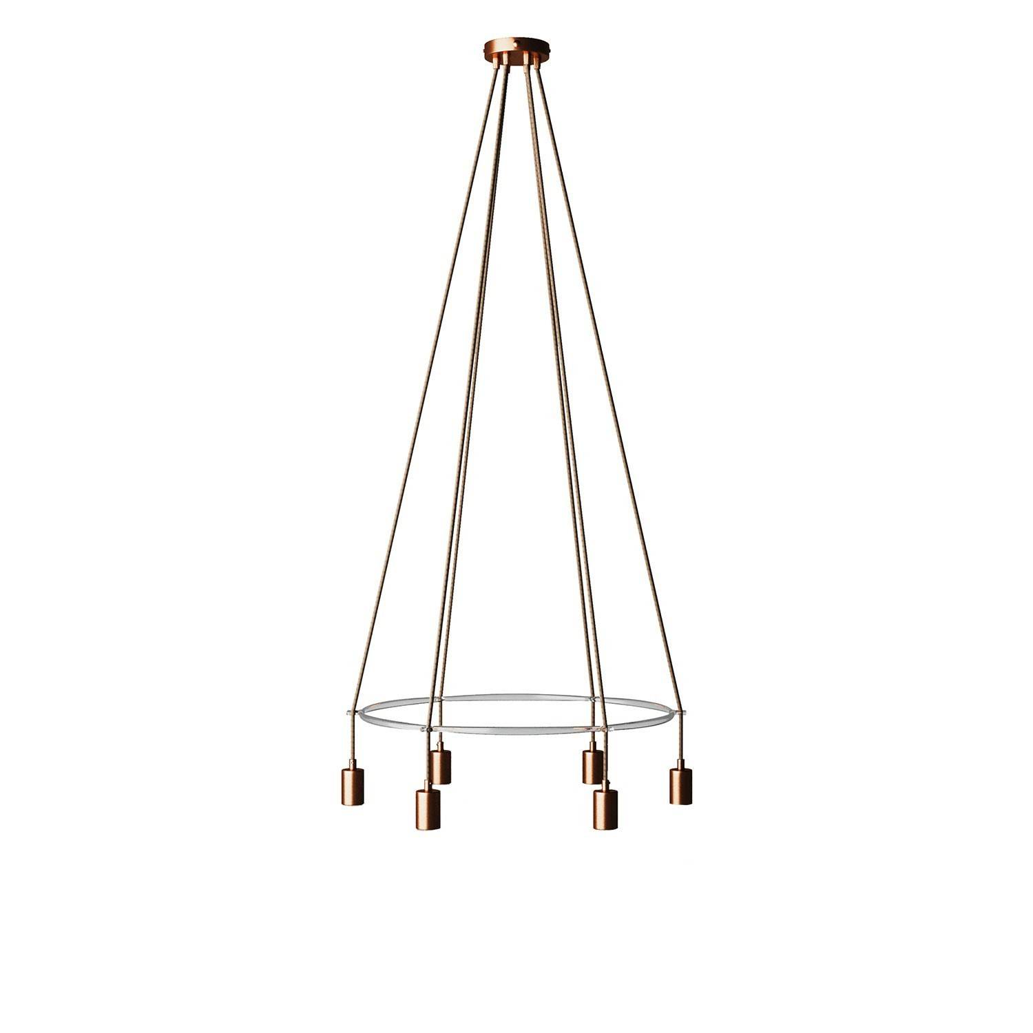 6 Pendels Cage Globe Lamp