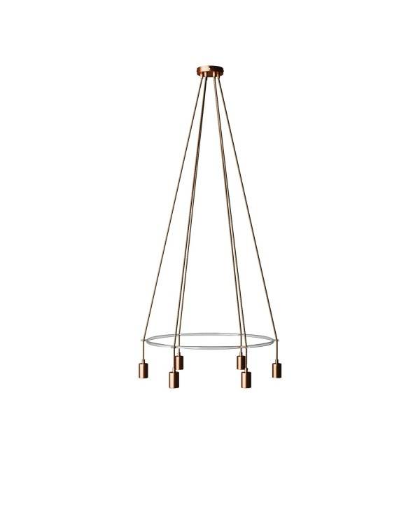 6 Pendels Cage Globe Lamp