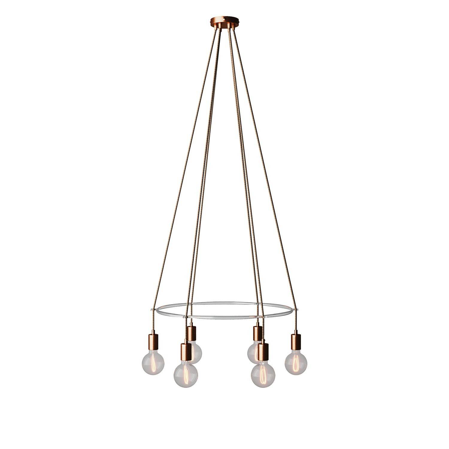 6 Pendels Cage Globe Lamp