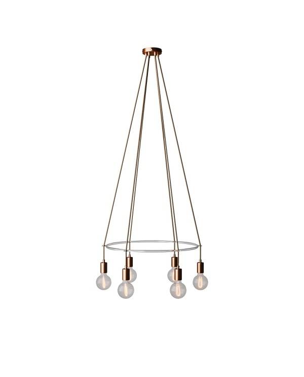 6 Pendels Cage Globe Lamp