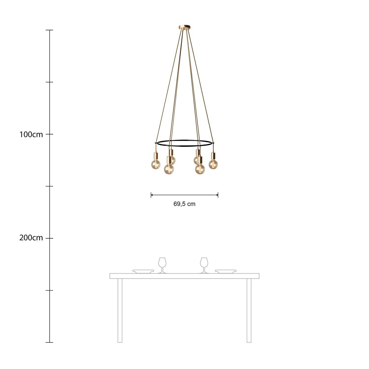 6-faldet Cage Globe Lamp