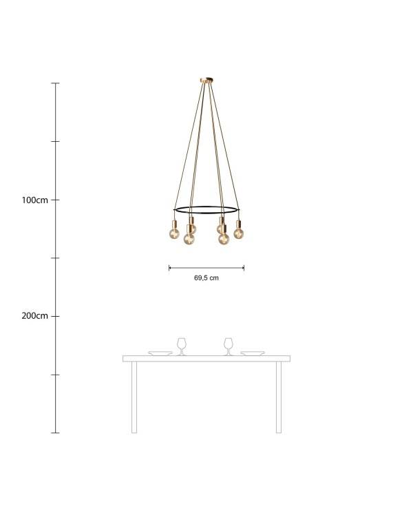 6-faldet Cage Globe Lamp