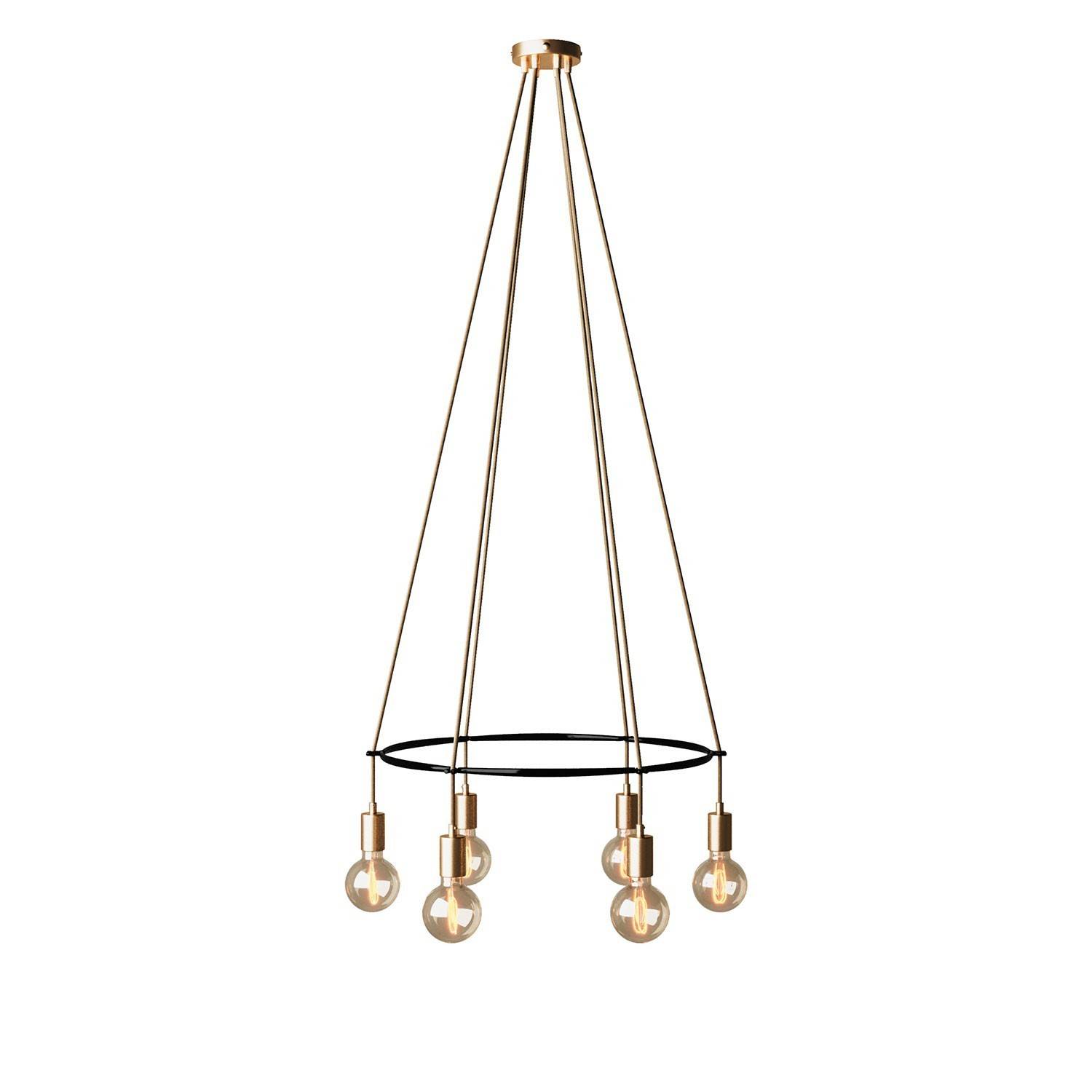 6 Pendels Cage Globe Lamp