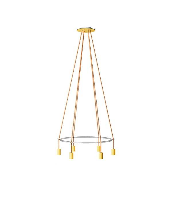 6 Pendels Cage Edison ST64 Lamp