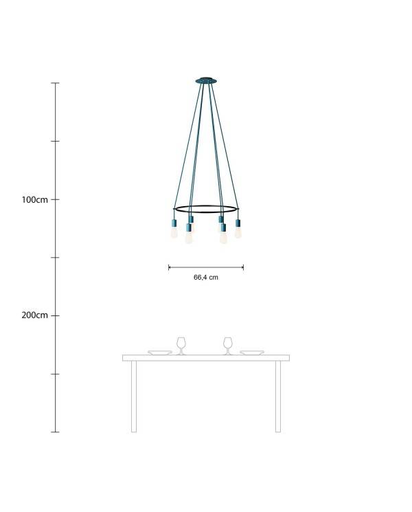 Candeeiro Gaiola Edison ST64 de 6 suspensões