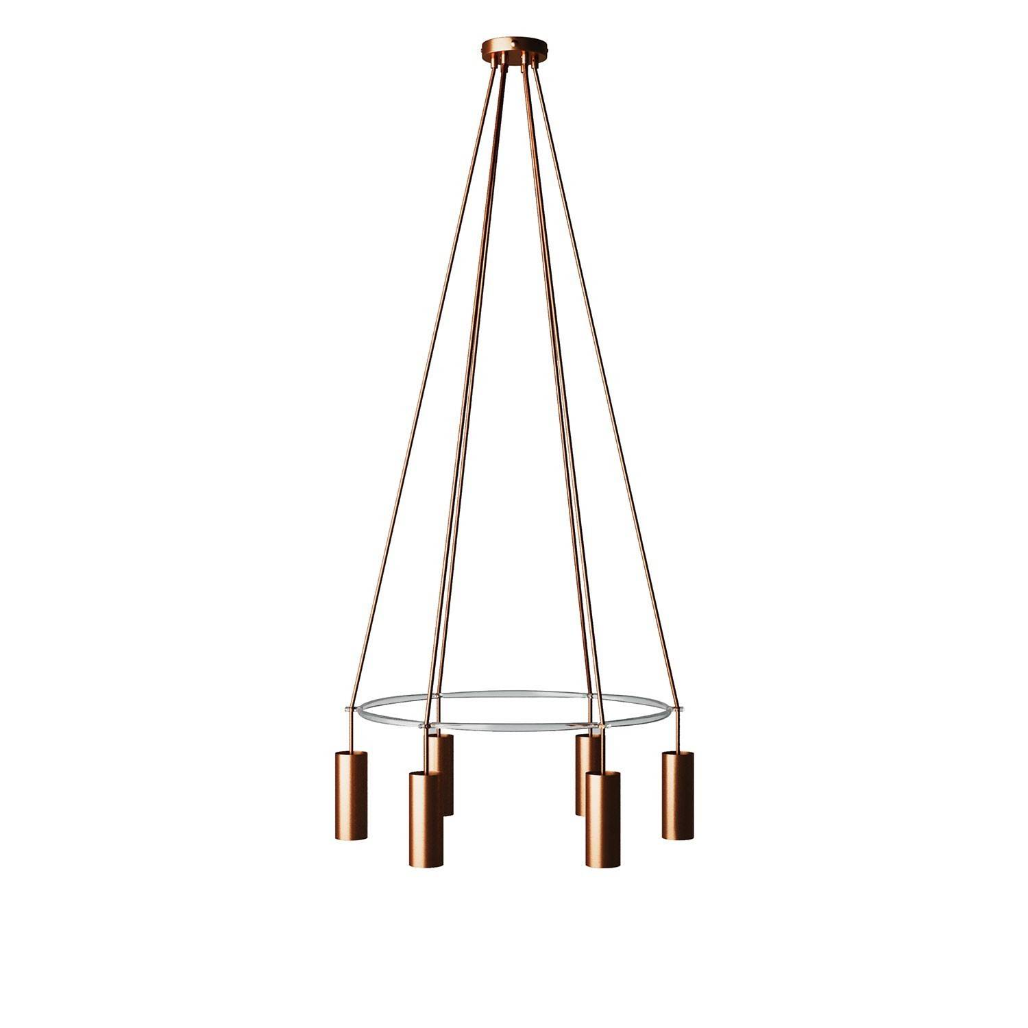 6 Pendels Cage Tub-E14 Lamp