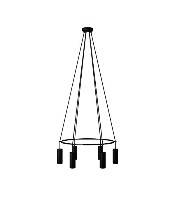 Deckenleuchte Cage Tub-E14 mit 6 Aufhängungen