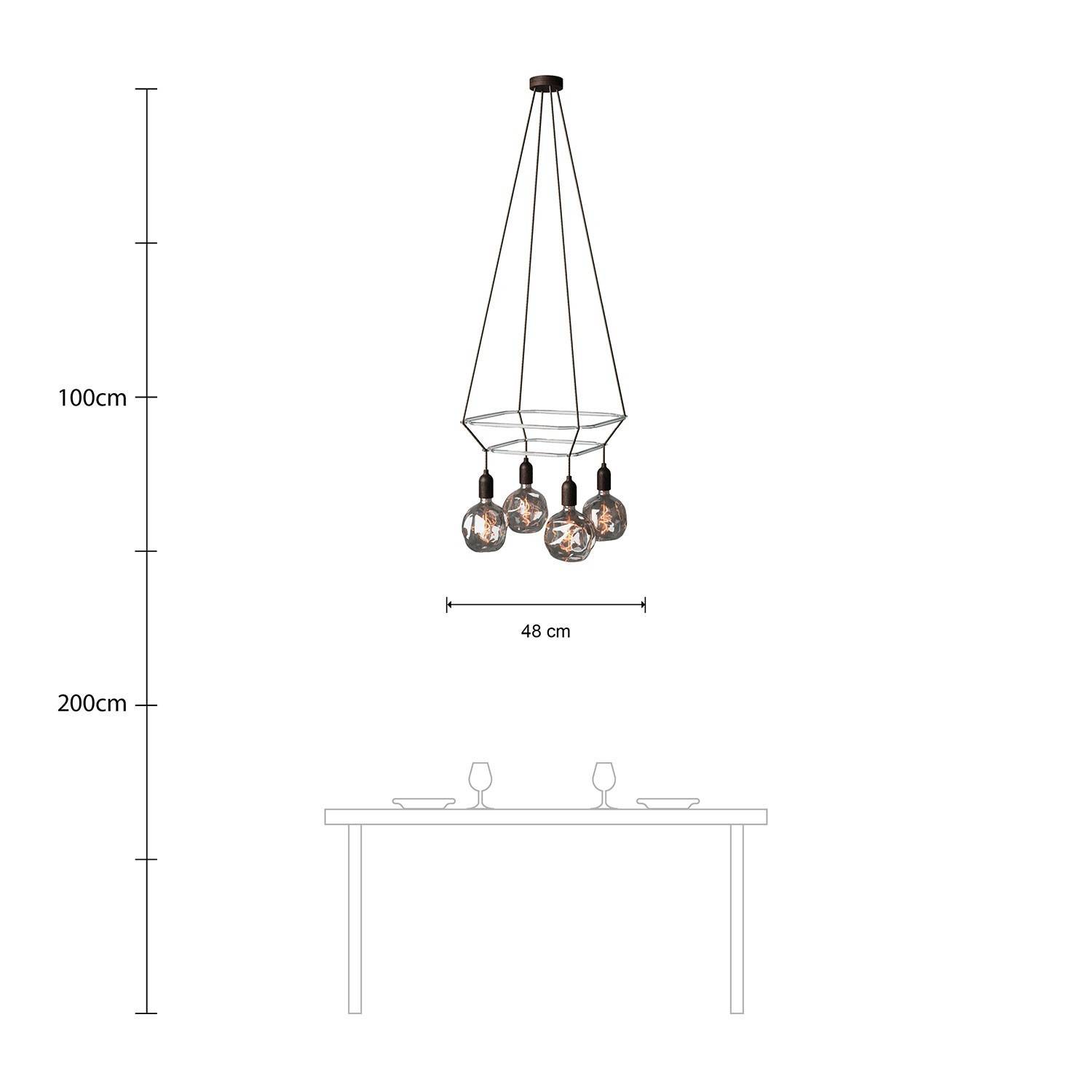 4-lampă sferică cu coliziune în cușcă