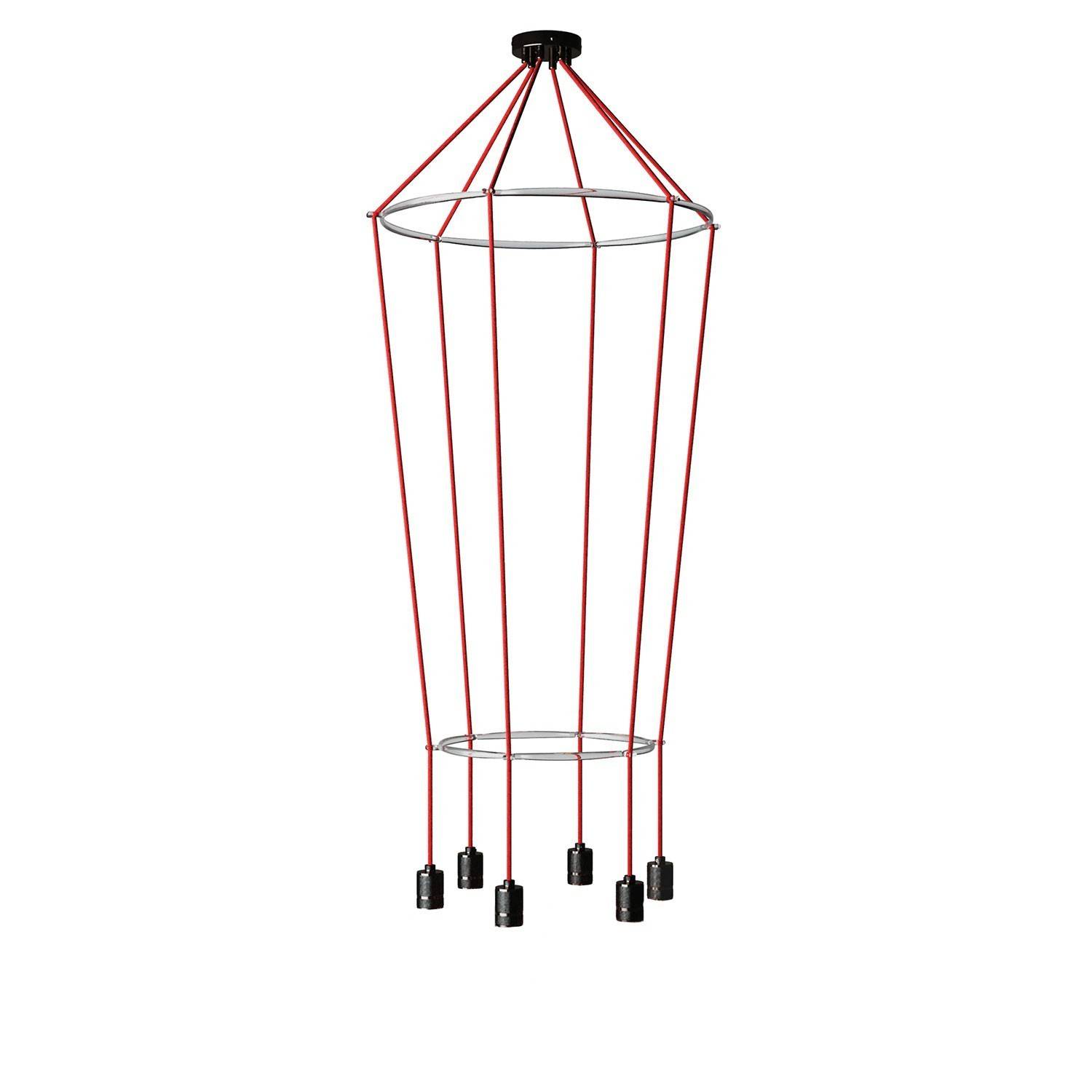 6-faldet 2 Cage Globe Lamp