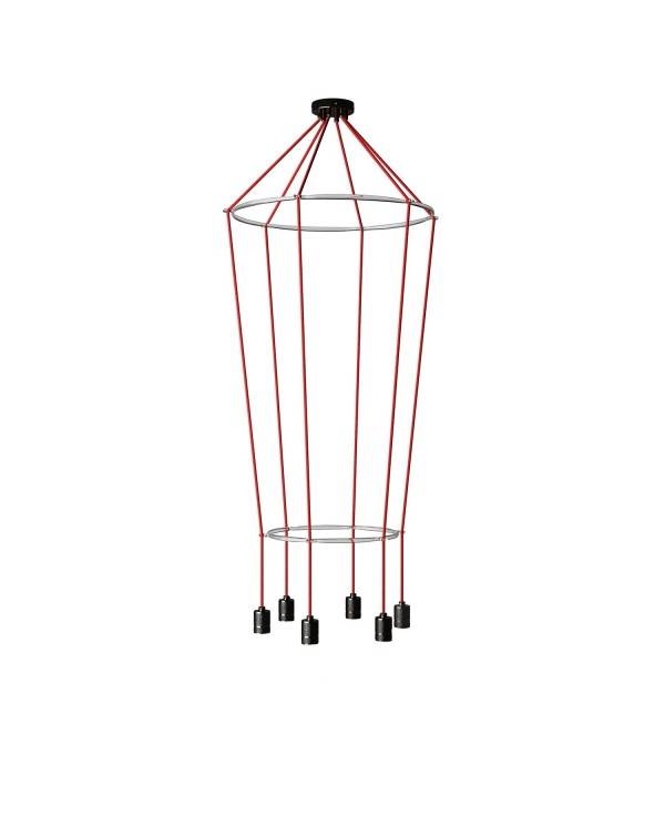 6-faldet 2 Cage Globe Lamp