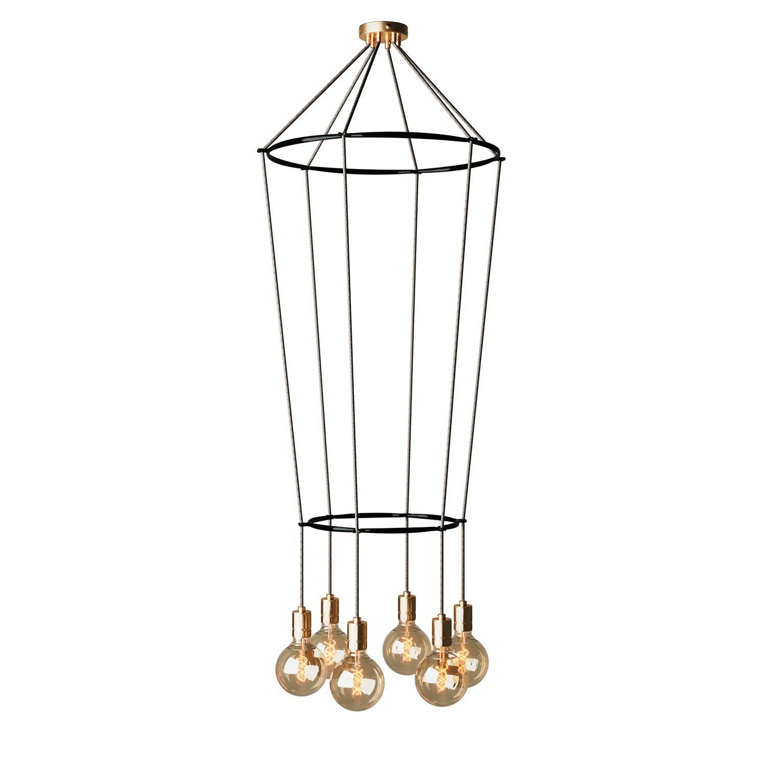 6-faldet 2 Cage Globe Lamp