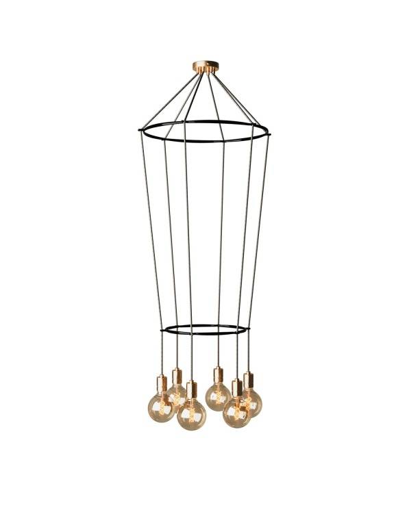 6-faldet 2 Cage Globe Lamp