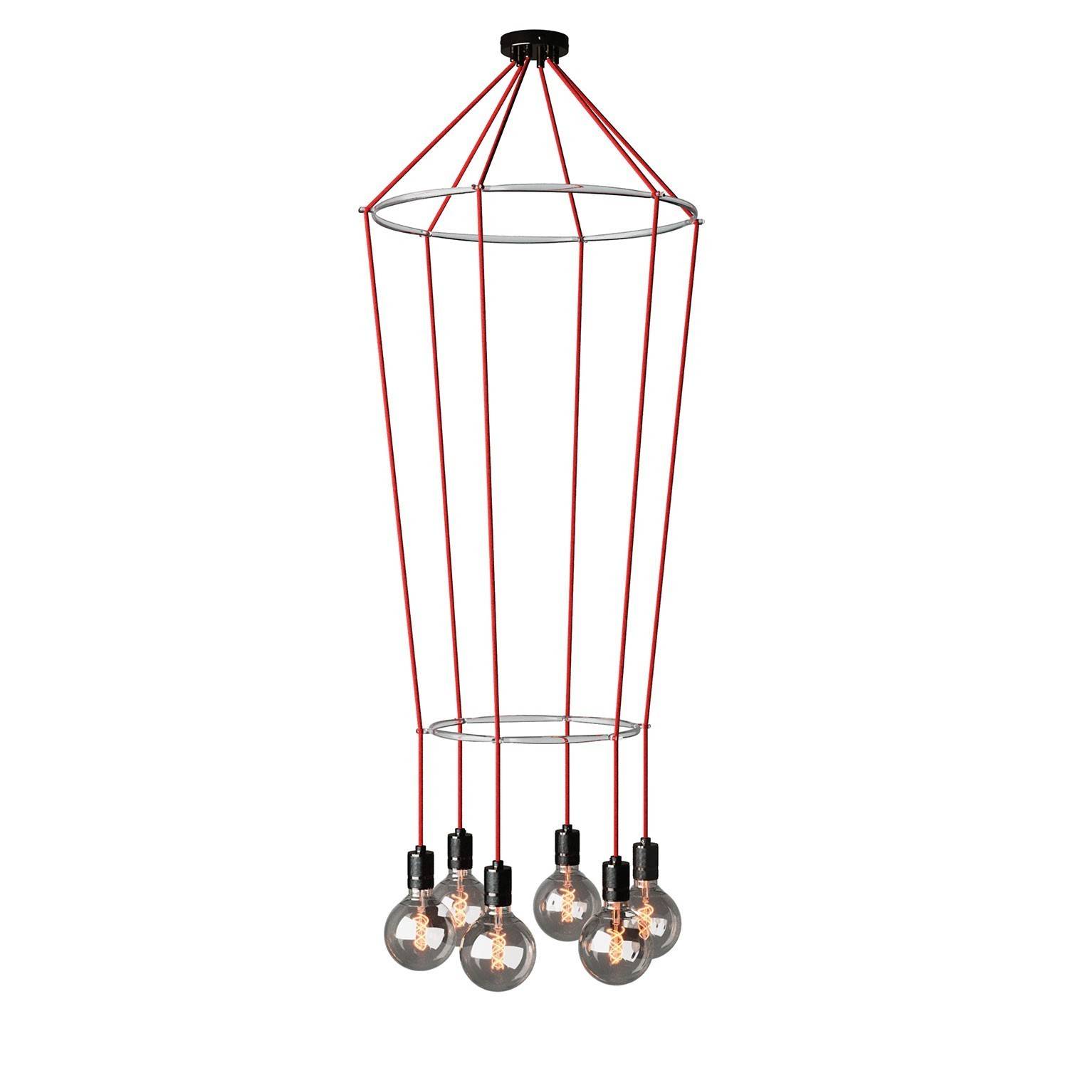 6-faldet 2 Cage Globe Lamp