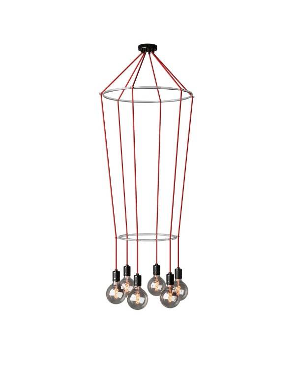 6-faldet 2 Cage Globe Lamp