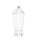 6 Pendels dubbele Ring Cage P-Light Lamp