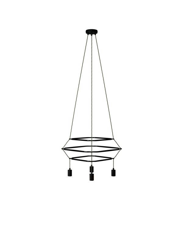 4 Pendels 3 Ringen Cage Rodi Lamp