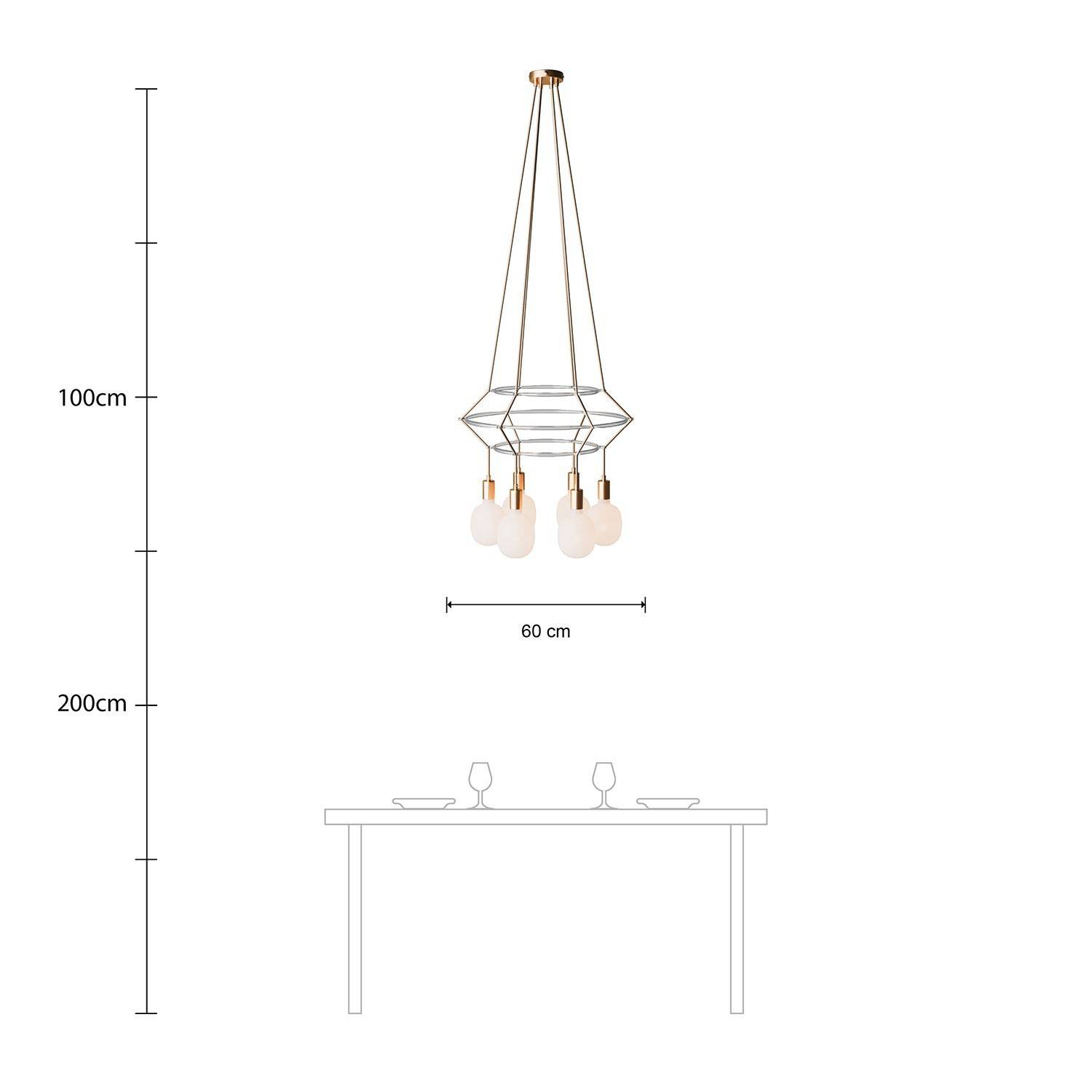 4-falds 3 bur Rodi lampe