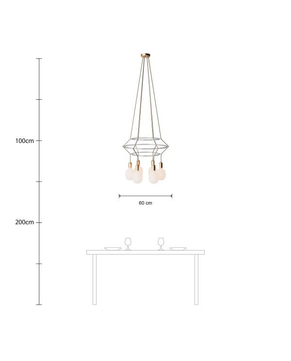 4-falds 3 bur Rodi lampe