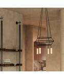 4 Pendels 3 Ringen Cage Tub-E14 Lamp