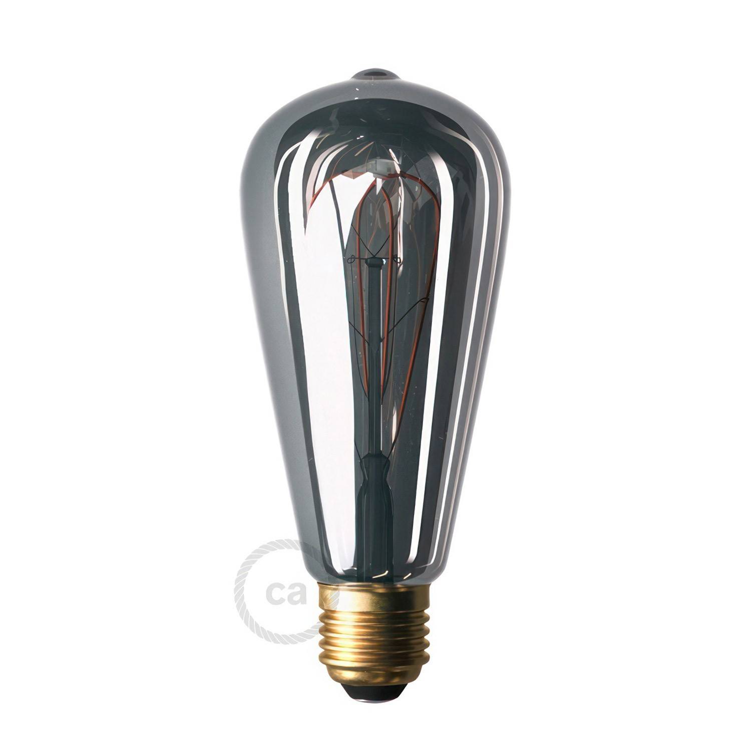 6-faldet 3 Cage Edison ST64 lampe med 3 bur