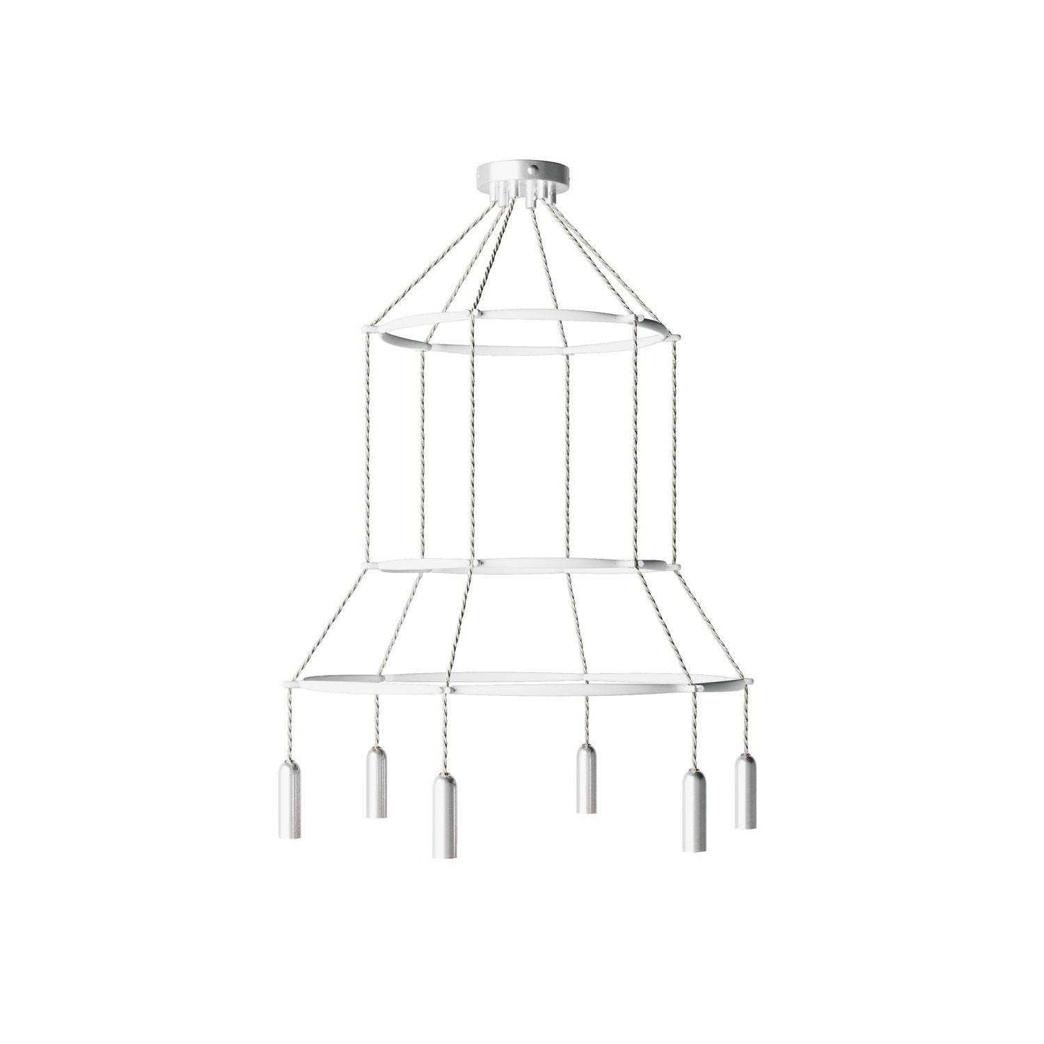 6 Pendels 3 Ringen Cage P-Light Dash Lamp