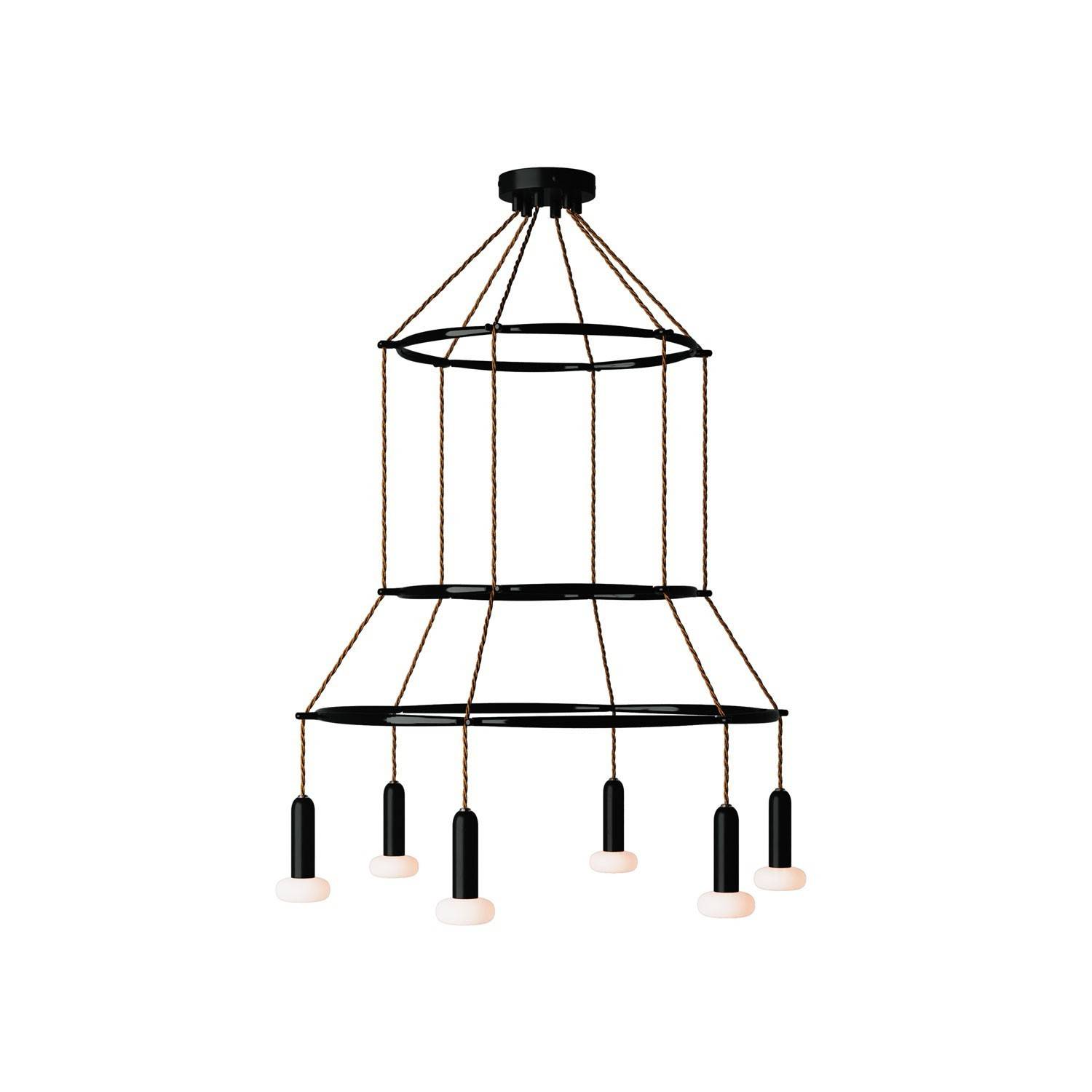 6 Pendels 3 Ringen Cage P-Light Dash Lamp