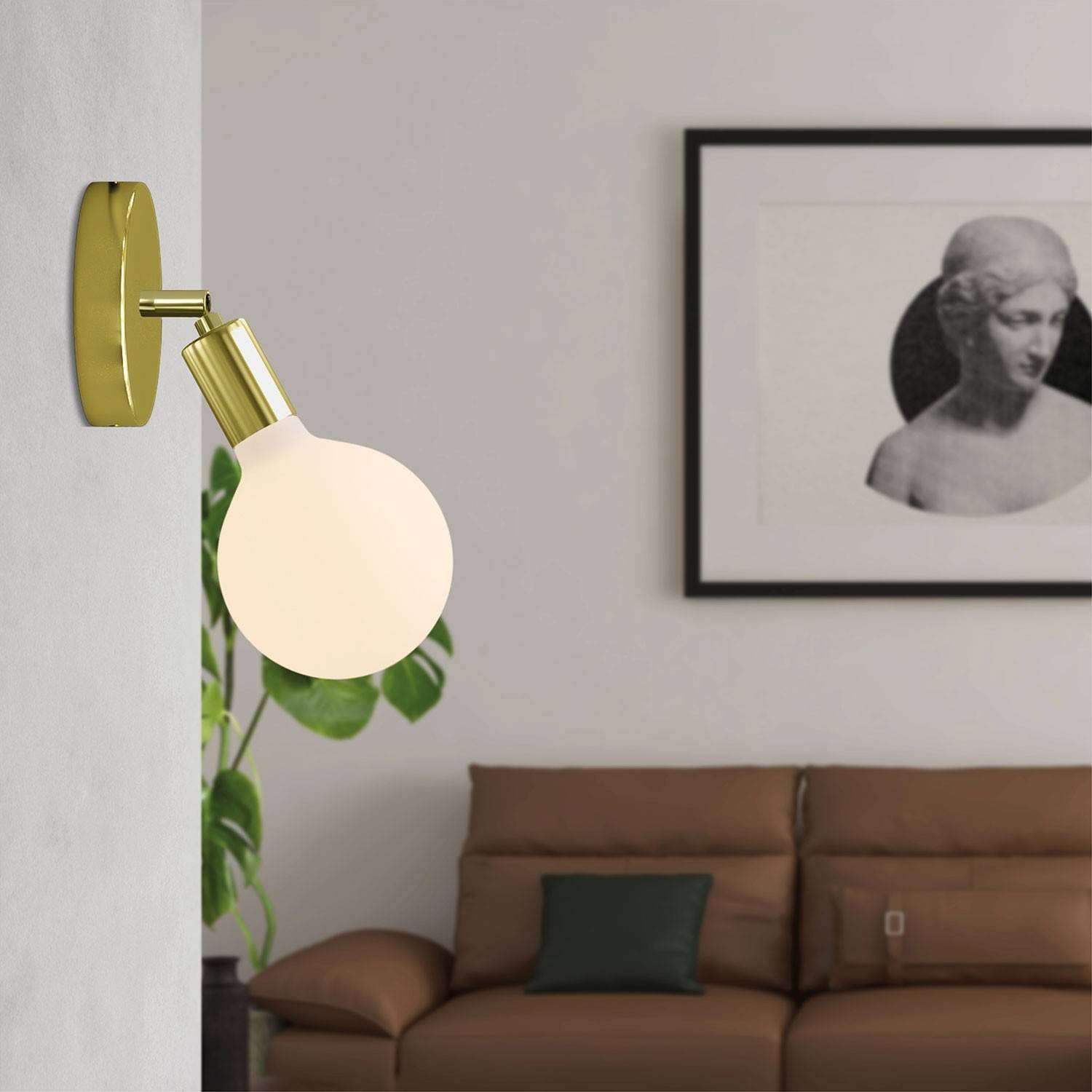 Fermaluce Lampe med metal Led med Porcelæn Globe pære