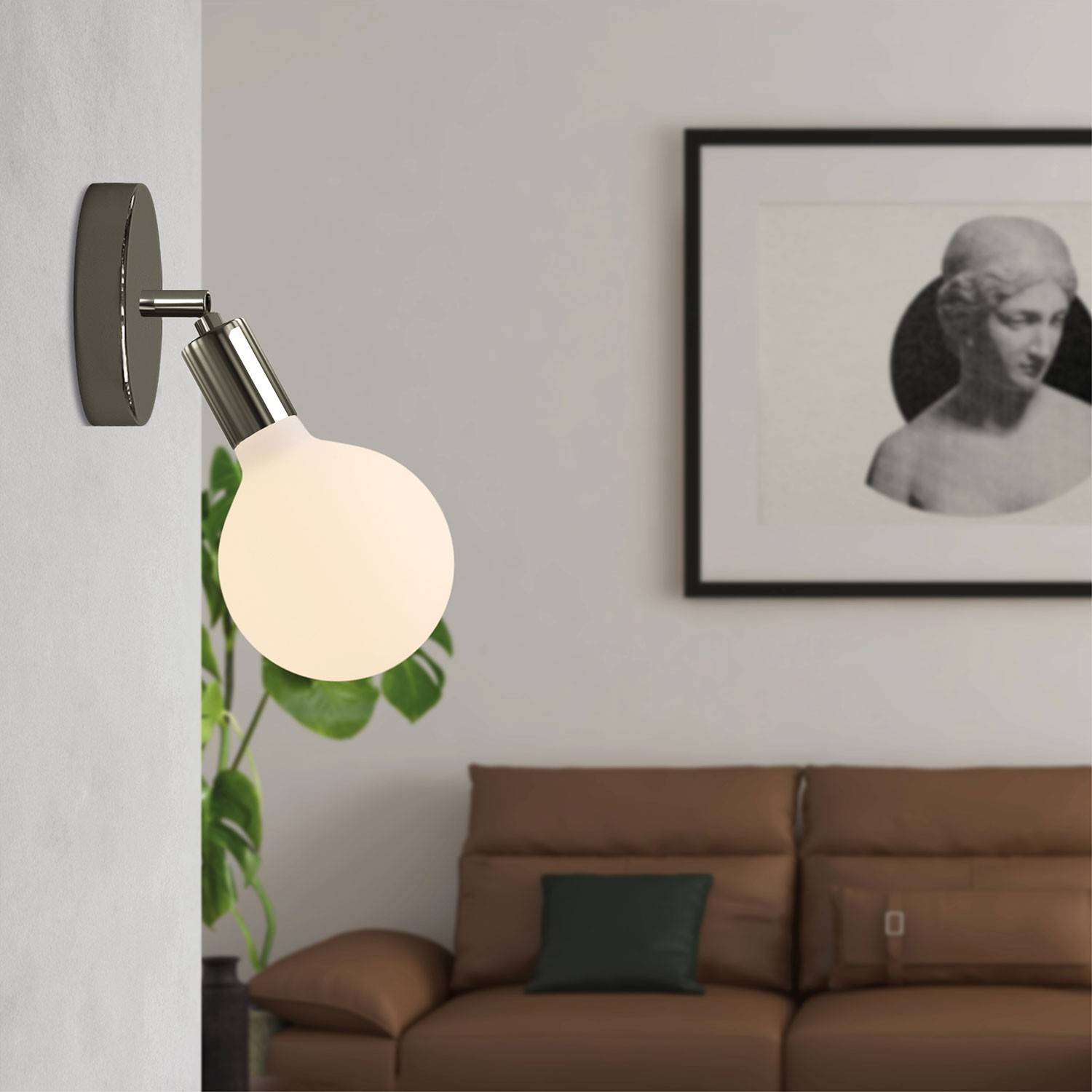 Fermaluce Lampe med metal Led med Porcelæn Globe pære