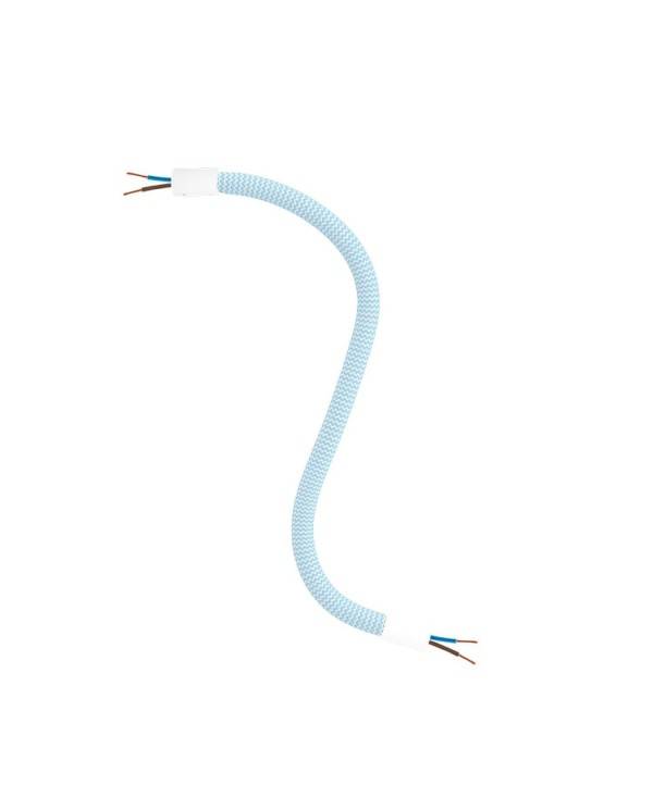 Kit Creative Flex flexible tube in baby blue RM76 textile lining with metal terminals