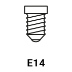 E14 to kod oznaczający rodzaj gwintu żarówki. Oznacza to, że gwint ma średnicę 14 mm. Jest to popularny rodzaj gwintu używany w lampach i oświetleniu. (2)